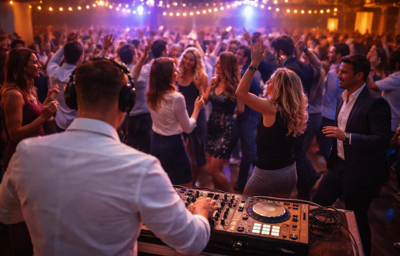 Firmenfeier-DJ Rico Cinsano am DJ-Pult