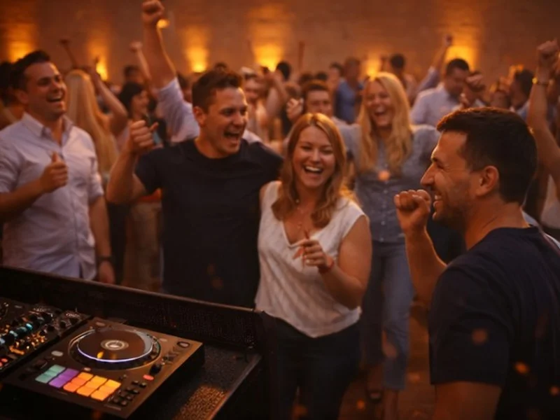 DJ Rico Cinsano am Pult bei Firmenfeier in Starnberger See