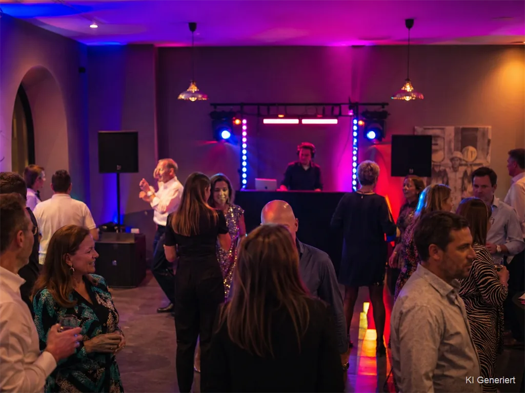 Firmenfeier mit DJ und Gästen bei einem Business Event