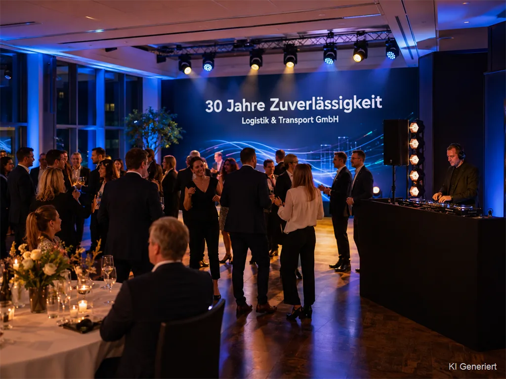 Firmenjubiläum mit DJ, Lichttechnik und Gästen